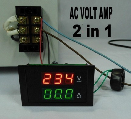 ดิจิตอลโวลต์และแอมมิเตอร์ แบบ AC  วัดได้ 100A 330V